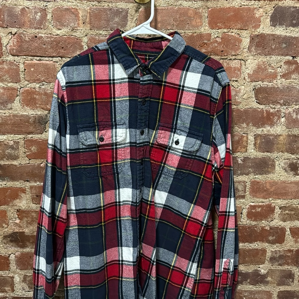 American Eagle Plaid Flannel | Large-Tall | Thicker Material | Warm